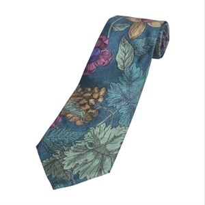Bill Blass Flower Print 100% Silk Mens Neckties
